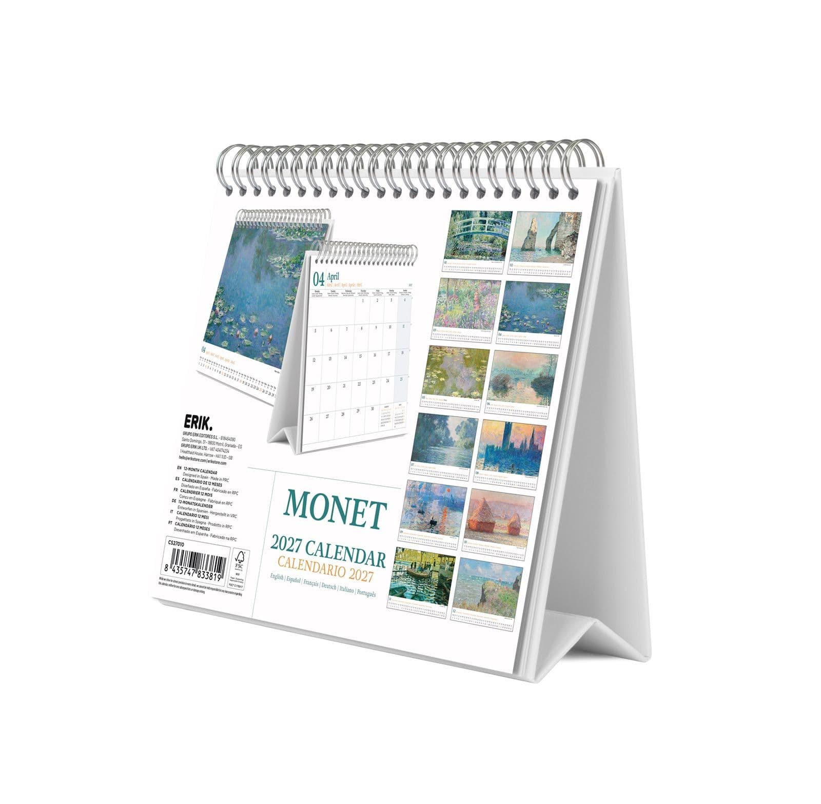 Calendario de escritorio Monet 2027 - 4