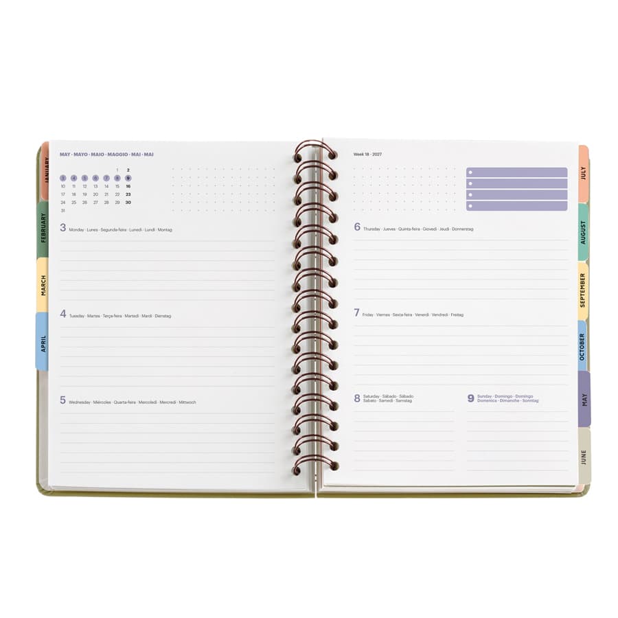 Agenda Semanal A5 Cream Liberty 2027 - 2