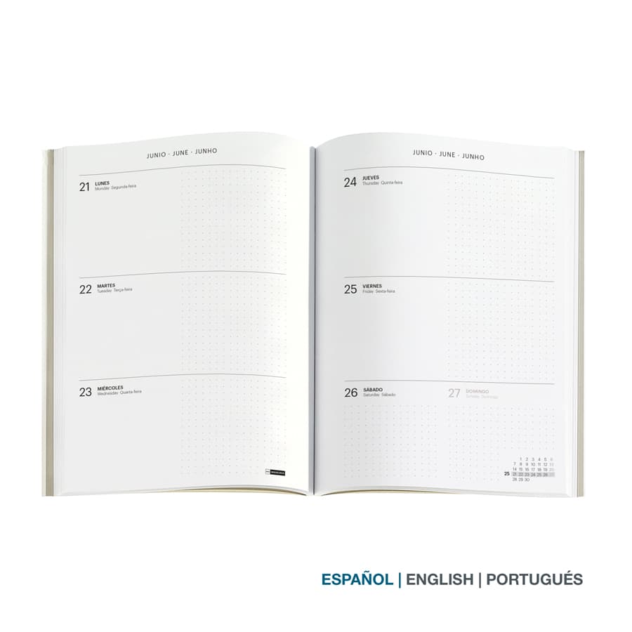 Agenda Semanal A5 Gris Basics 2027 - 3