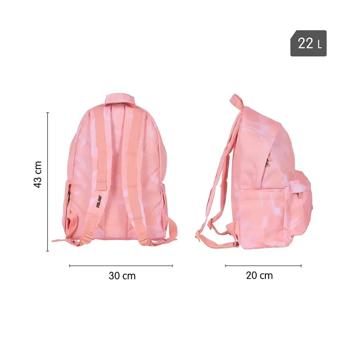 Mochila escolar 22L Lava Rosa 3.webp