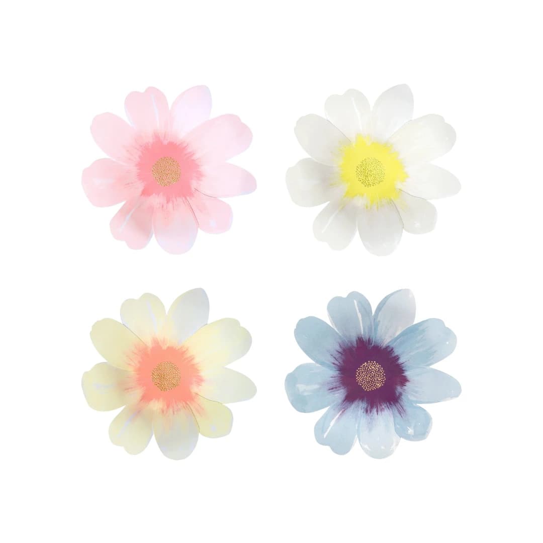 8 Platos Jardín Flores