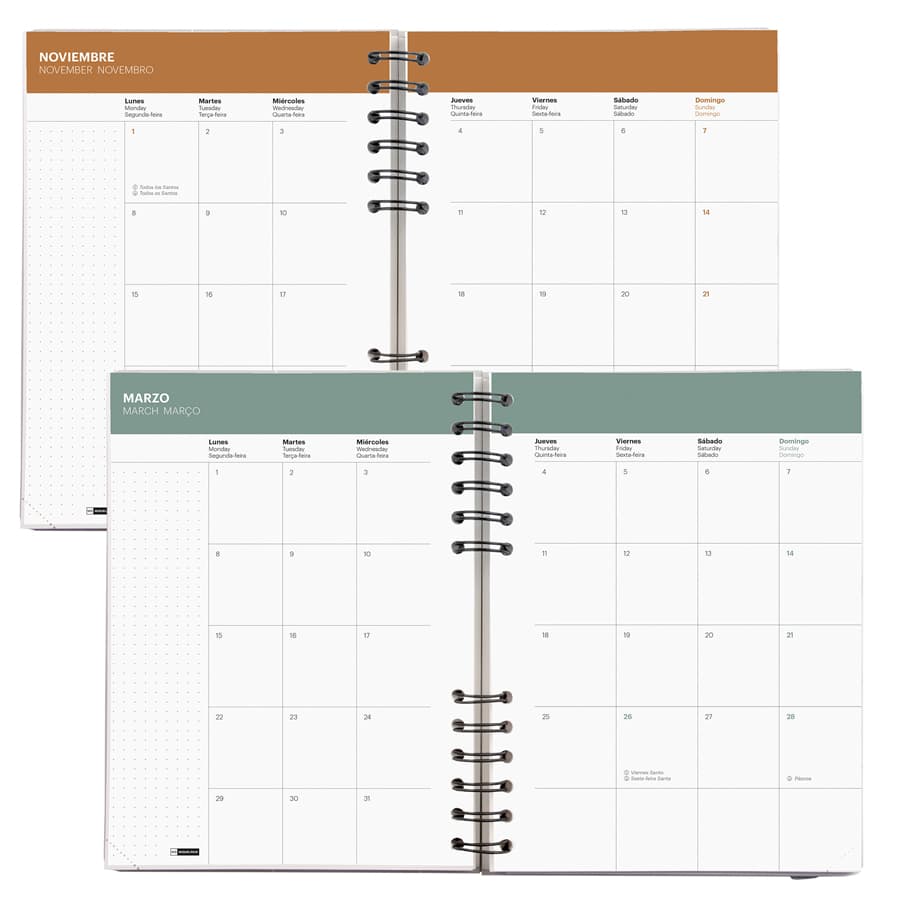 Agenda Diaria  A5 Verde Basics 2027 - 4