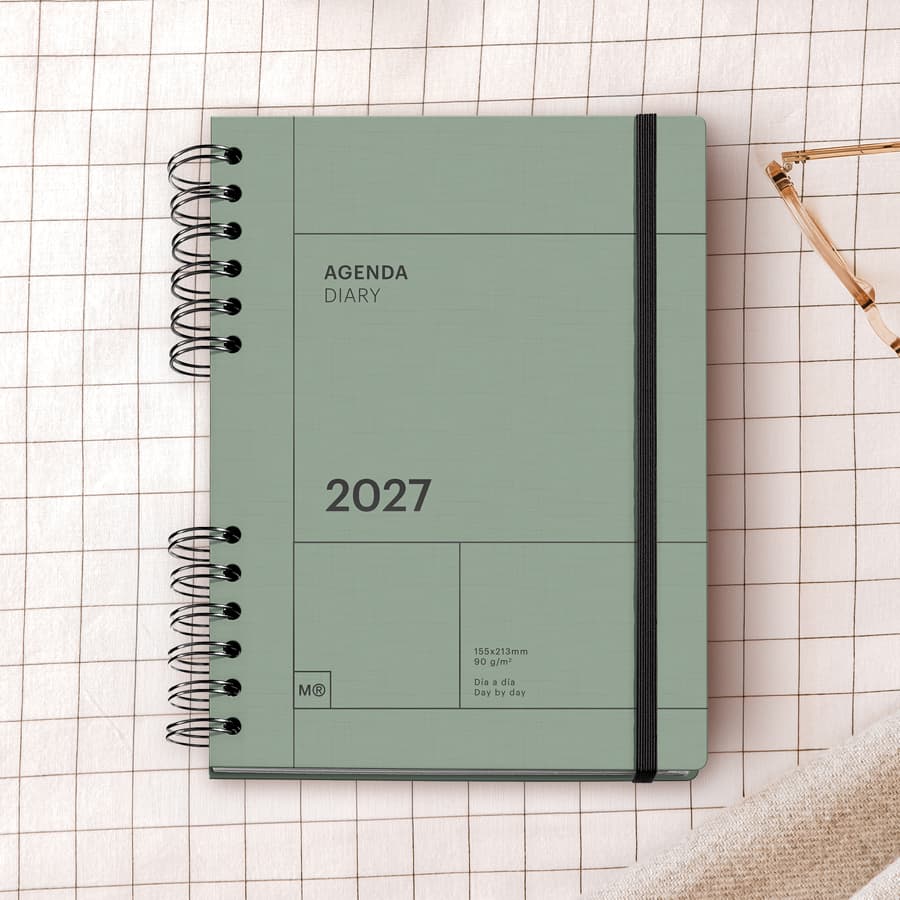 Agenda Diaria  A5 Verde Basics 2027 - 8