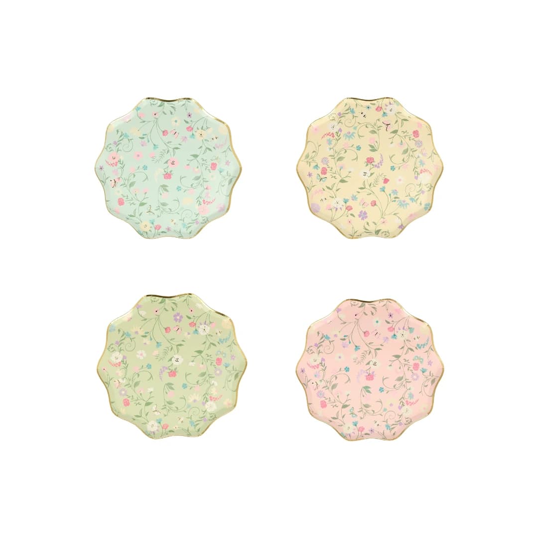 8 Platos Ladureé Florales
