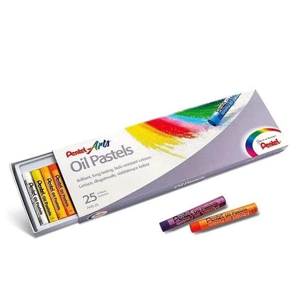 Caja 25 colores pasteles de aceite